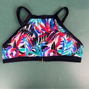 Jantzen High Neck multi color swim top size 10